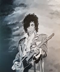 Portrait of Prince, oil on canvas